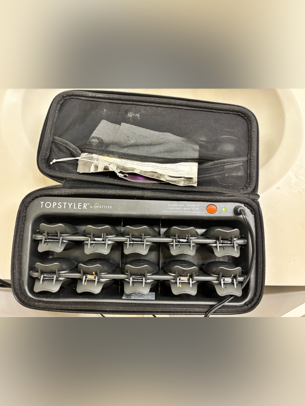 Topstyler Heated Hair Rollers Set in Black